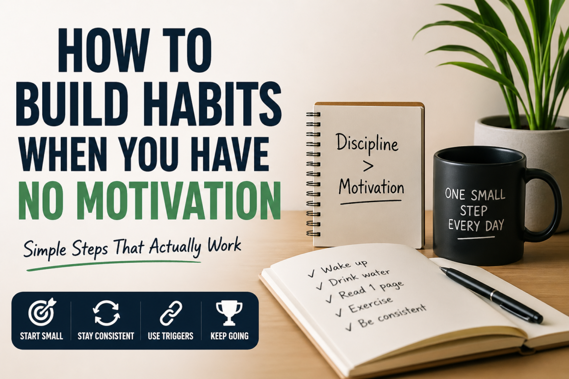 How to Build Habits When You Have No Motivation (Simple Guide)