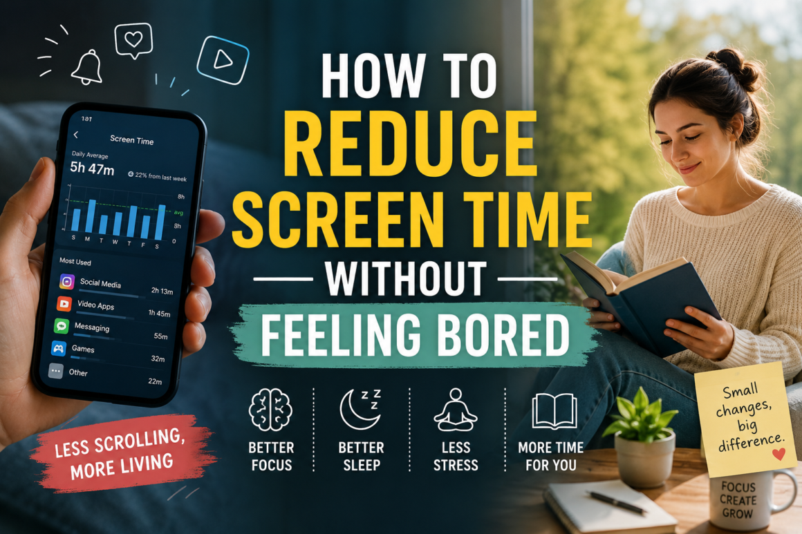 How to Reduce Screen Time Without Feeling Bored